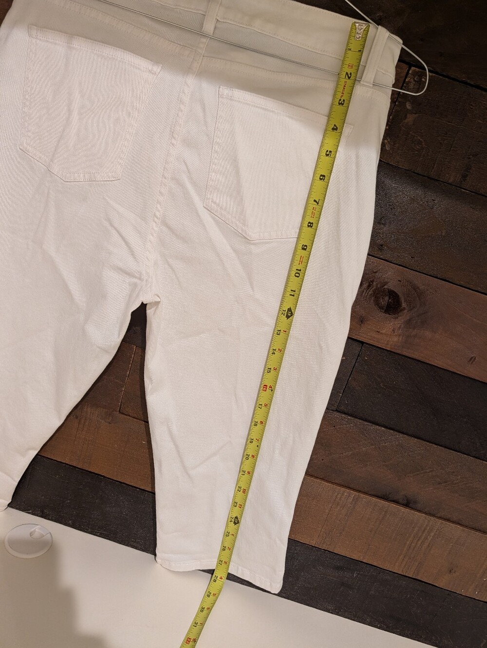 Chaps White Women's Capri Jeans - Classic Stretch Capri Size 10 - Picture 8 of 13